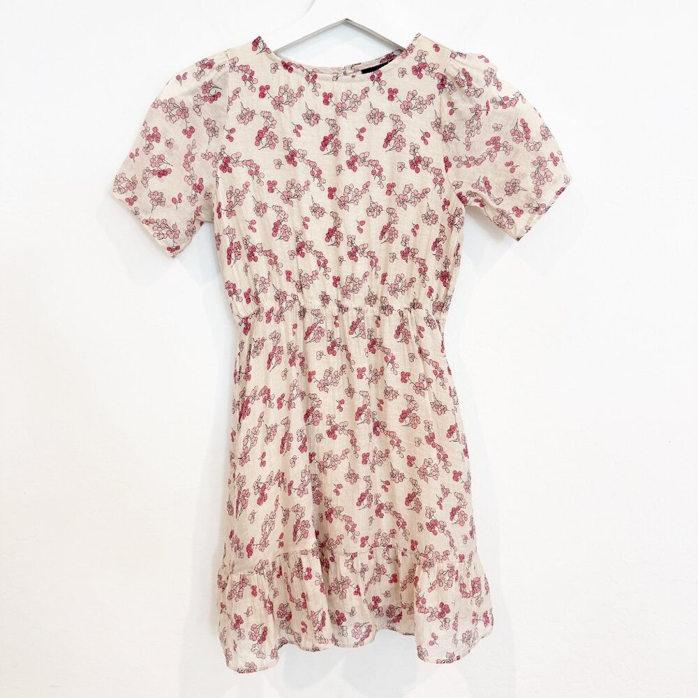Sofie Schnoor Girls Floral Blooms Dress Boho Cottage Peasant Bohemian Tan Size 8